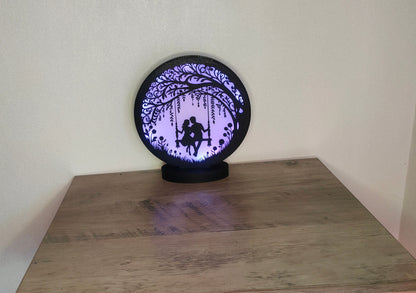 Lampe Couple sur balançoire