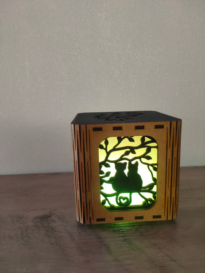 Lanterne chats Amoureux