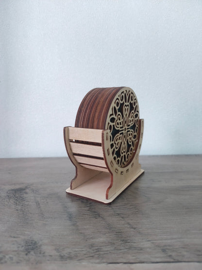 Dessous de verre Bois vernis