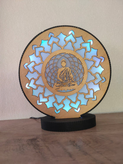 Lampe Petit Bouddha Bois naturel