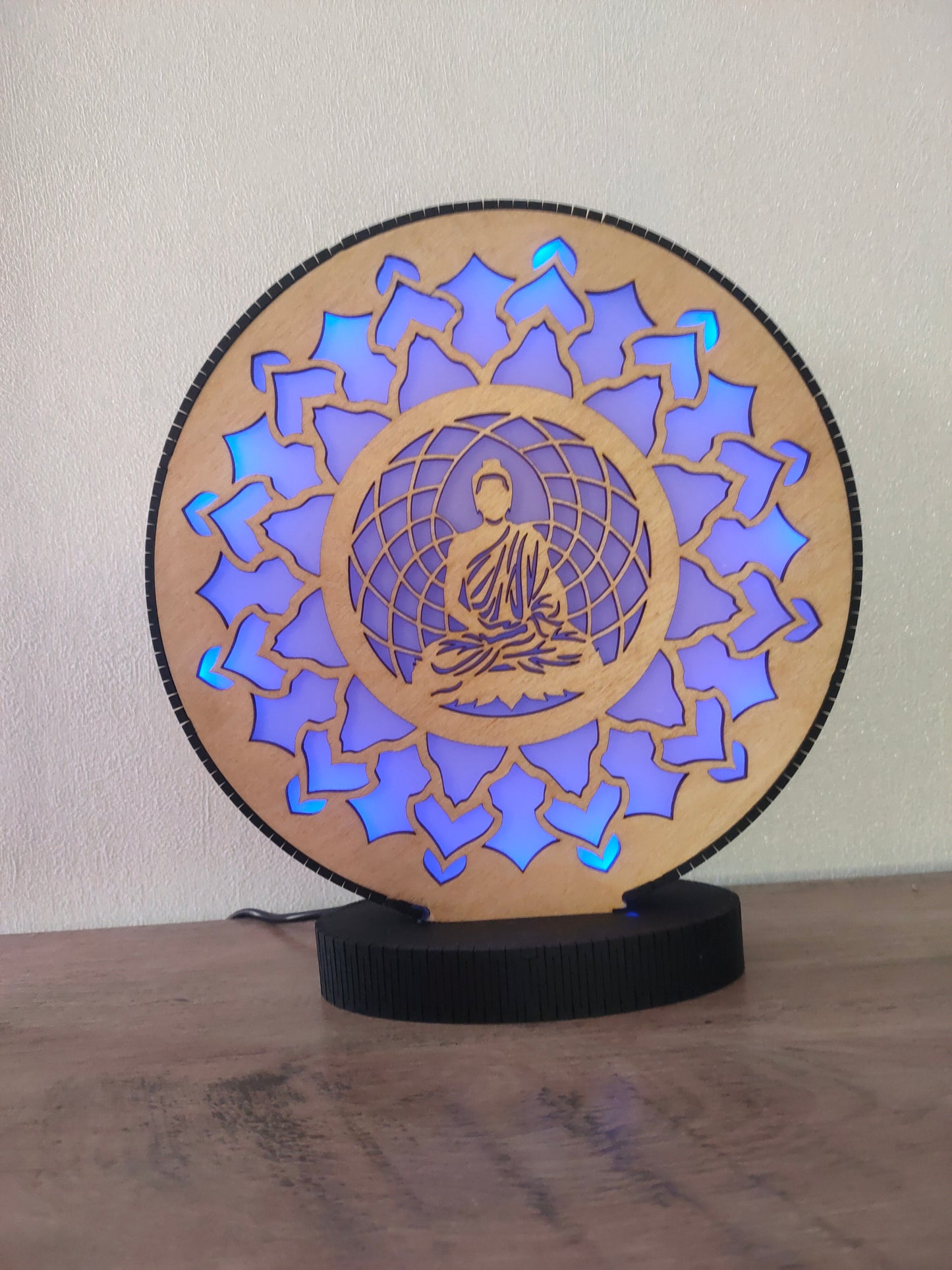 Lampe Petit Bouddha Bois naturel