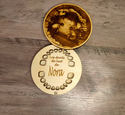 Boîte à dents de lait personnalisée