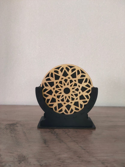 Dessous de verre Bois vernis