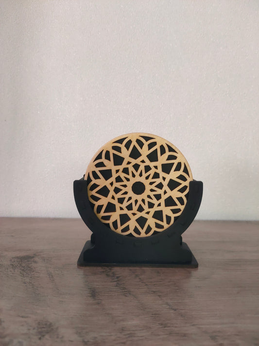 Dessous de verre Bois vernis