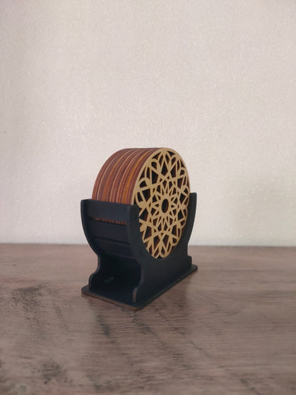 Dessous de verre Bois vernis