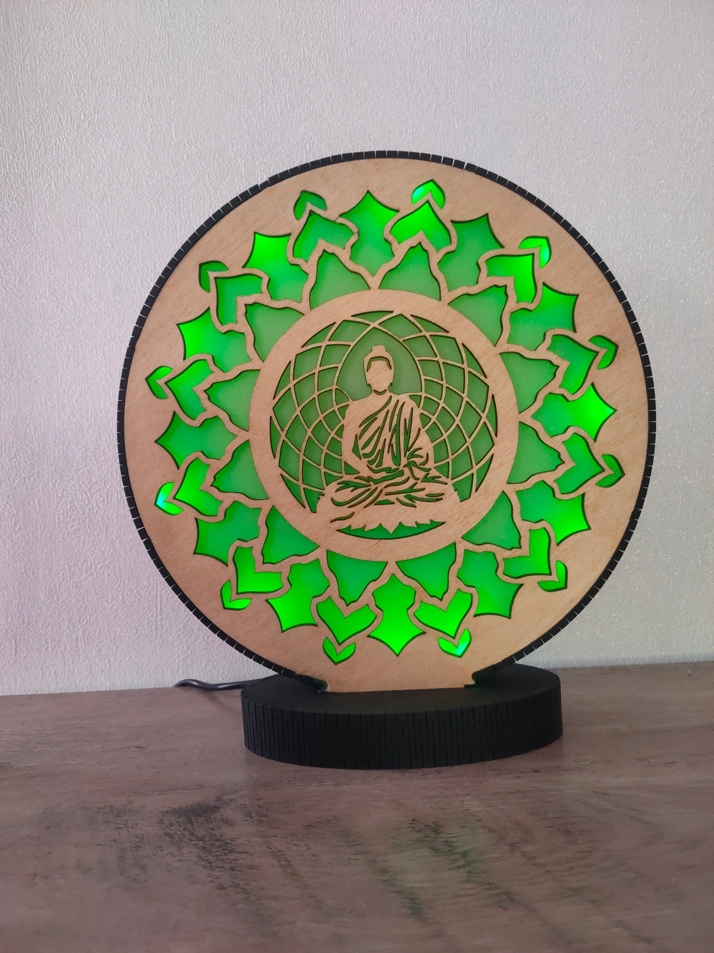 Lampe Petit Bouddha Bois naturel