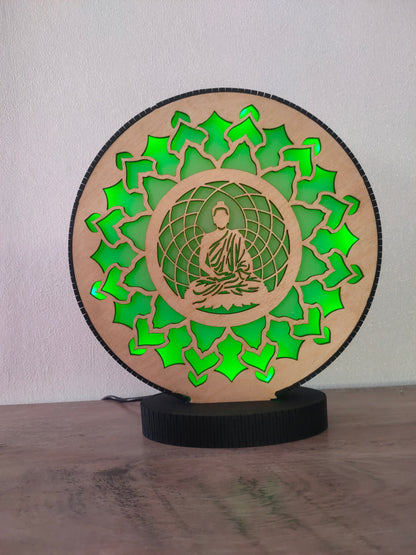 Lampe Petit Bouddha Bois naturel