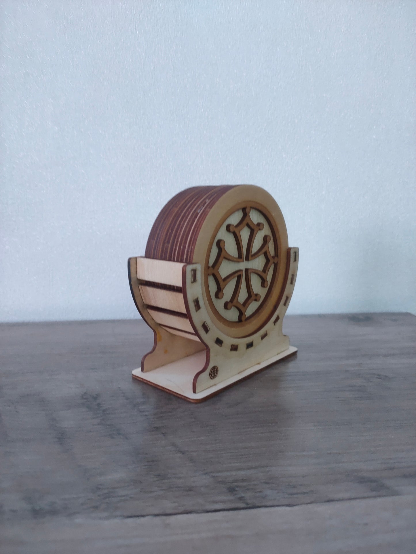 Dessous de verre Bois vernis