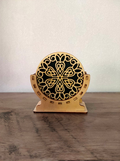 Dessous de verre Bois vernis