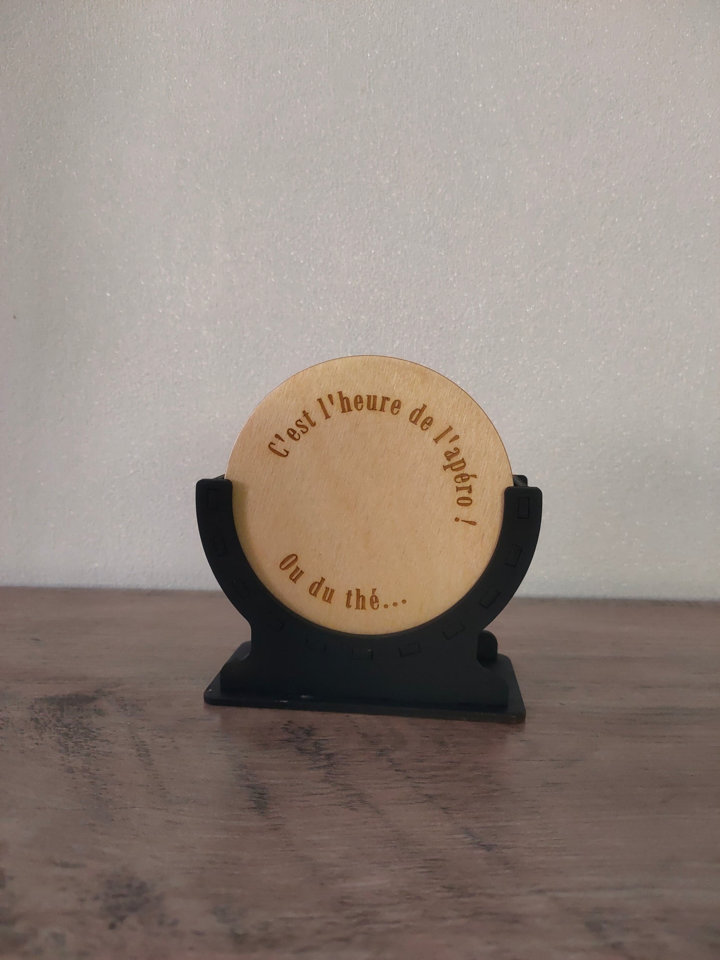 Dessous de verre Bois vernis