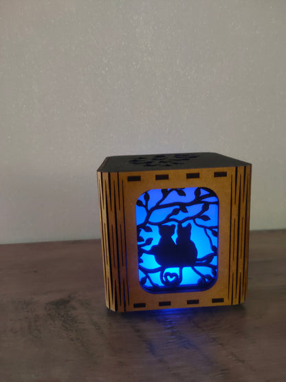 Lanterne chats Amoureux